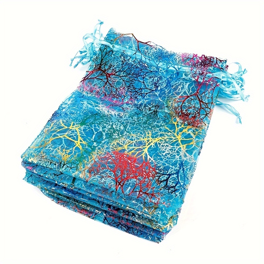 20pcs/pack 9cm*12cm Colorful Tulle Bag Packaging Gift Candy Wedding Party Packaging Gift Bag