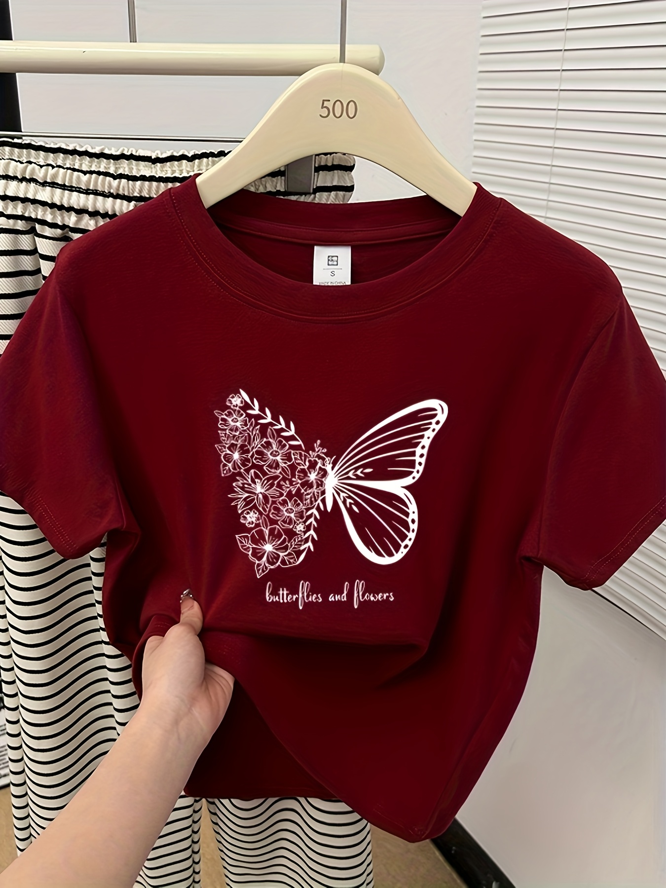 womens summer   floral print short sleeve t shirt light grey   fit round neck casual streetwear   washable spring summer fashion tee   shirt comfortable fabric Product details 3