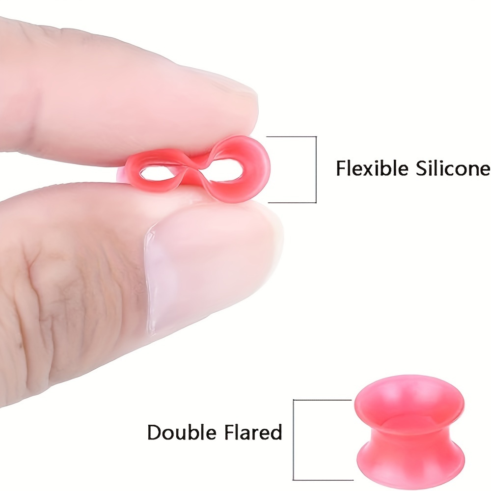 BanaVega 2PCS Silicone Skin 3/4 Inch 20mm Double Flared Saddle Cute Ear