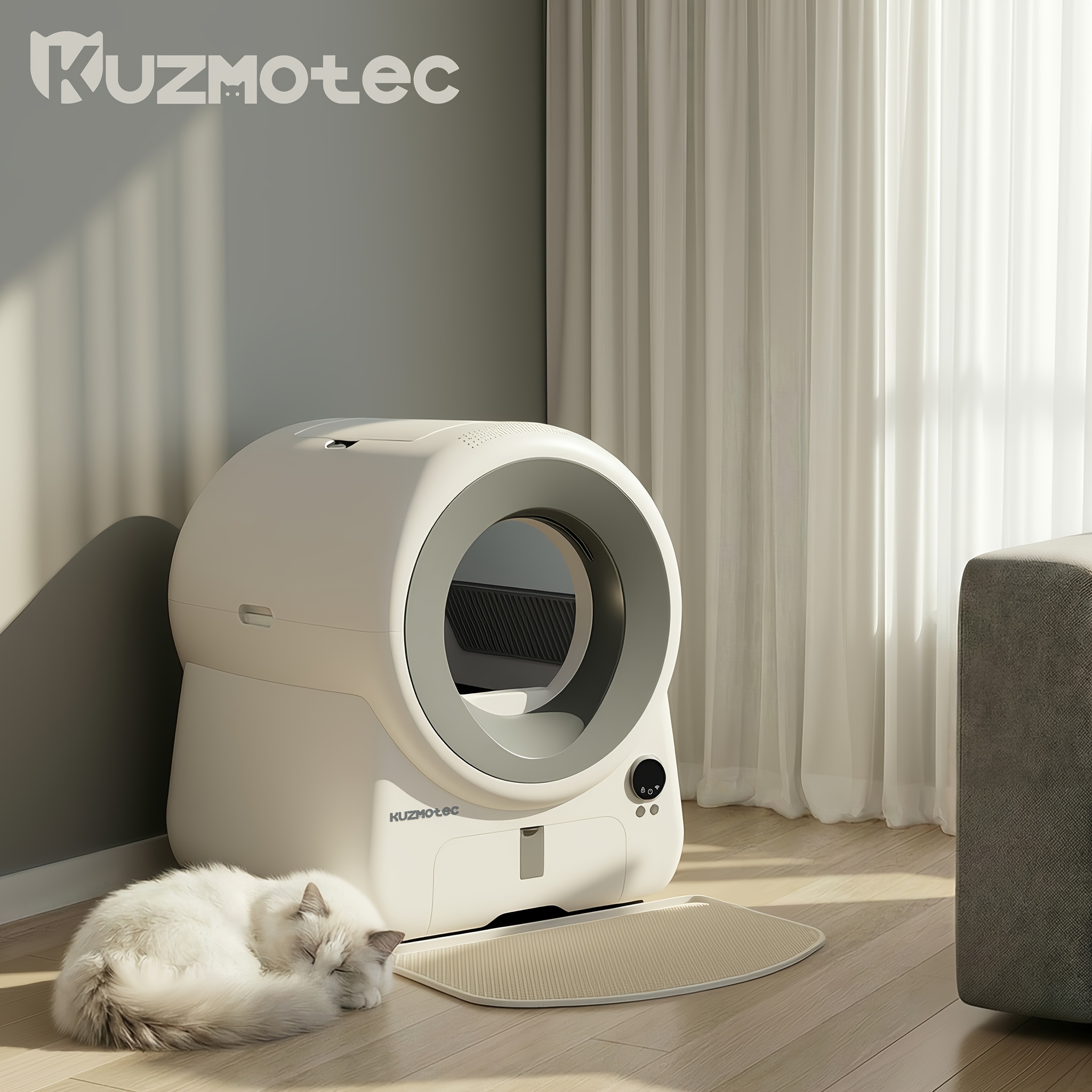 Image of Devoko New Smart Cat Litter Box, Self-cleaning Cat Litter Box, 30cm Radar Stop & 5-fold Safety Protection, Wide Opening/large Space/low Entrywifi App Control, System, 13l Waste Drawer, Without Battery