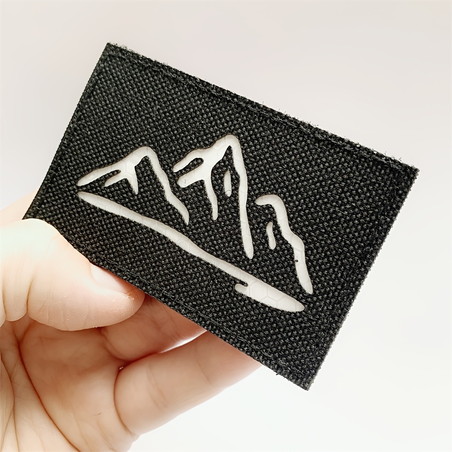 TEMU 1 écusson réfléchissant brodé Montagne - pour fixer sur gilets, sacs à dos et vêtements tactiques, accessoires d'extérieur et d'alpinisme