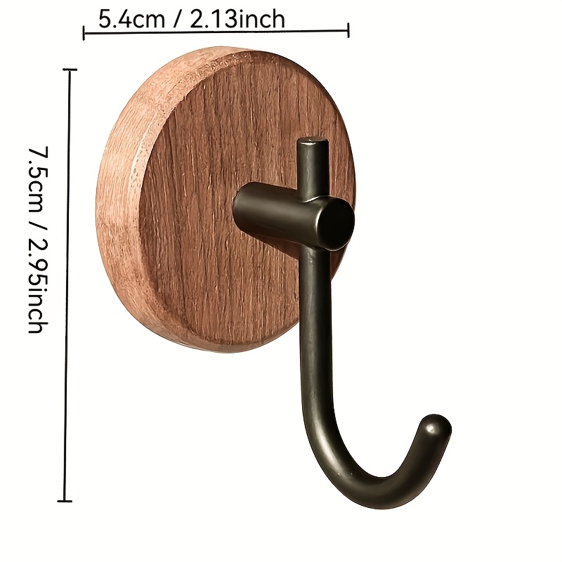 TEMU Solid Wood Hooks  Clothes Hooks Key Hooks Bathrobe  Towel Hooks Auxiliary Hooks Household Storage Hooks