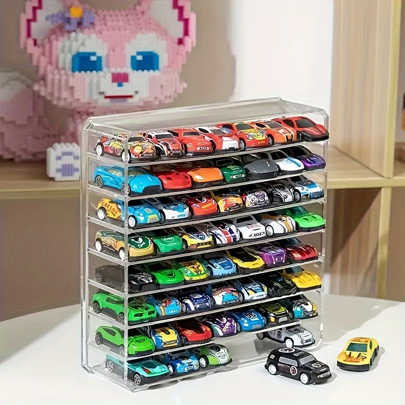 

1pc Transparent Hotwheels Display Case - Durable Plastic Storage Box For Toy Cars, Collectible Models & Art Supplies