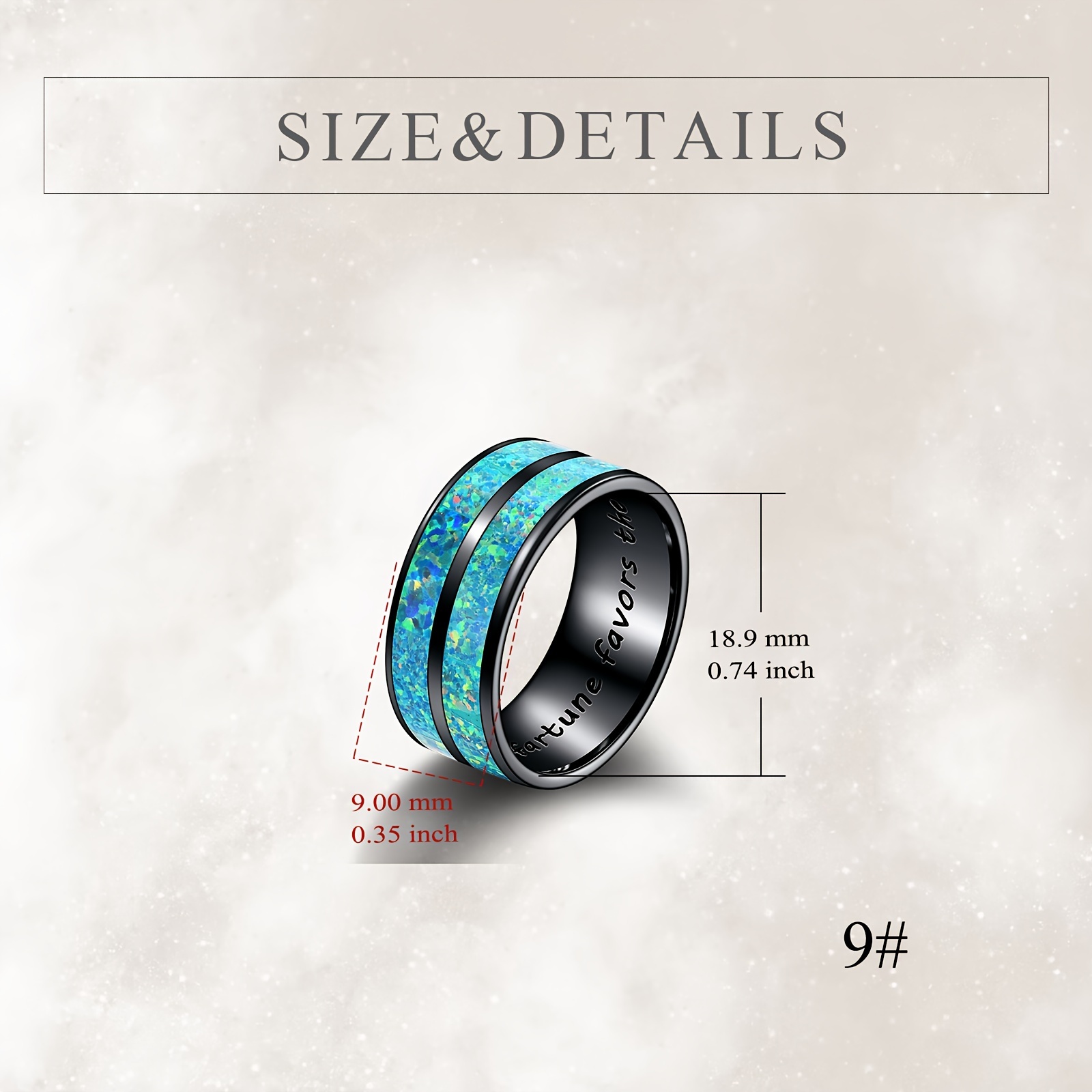 Men's 925 Pure Silvery Green Australian Treasure Ring