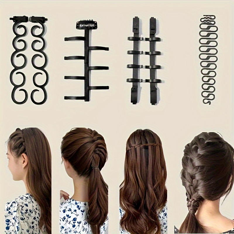 

6-piece Hair Braiding Tool Set, Unisex-adult Hair Accessories For Normal Hair Type, Easy Twist Braid Maker Kit, Diy Hair Styling Roller Gadgets, Portable Hair Braider Machine For All Hairstyles