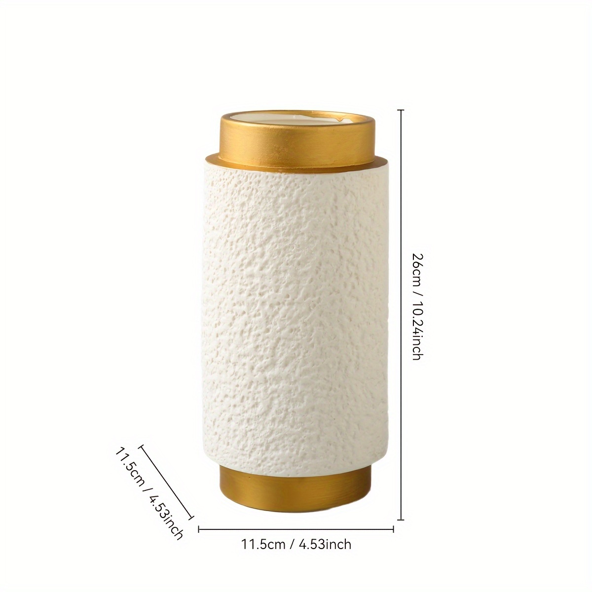 1 Elegant Handcrafted Ceramic Vase With Geometric Texture - Minimalist Style Decorative Vessel For Home, Living Room, Bedroom, Wedding Centerpieces - No Battery Required, Vases Home Decor