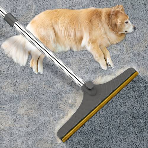 carpet rake for pet hair removal reusable pet hair removal tool hair remover with 45 long adjustable handle carpet brush carpet scraper pet hair remover broom without battery