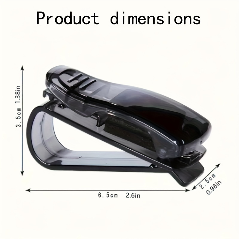 1pc Multifunctional Car Sun Visor Glasses Holder - ABS Material with Bill and ID Card Slots, Essential Car Interior Accessories