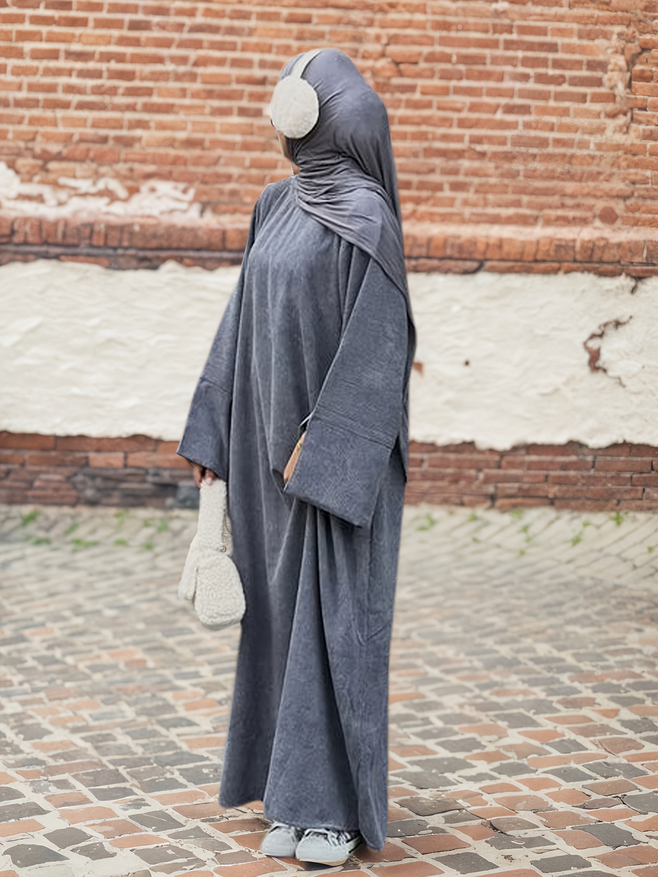 1pc autumn winter corduroy pullover abaya - Temu Bahrain