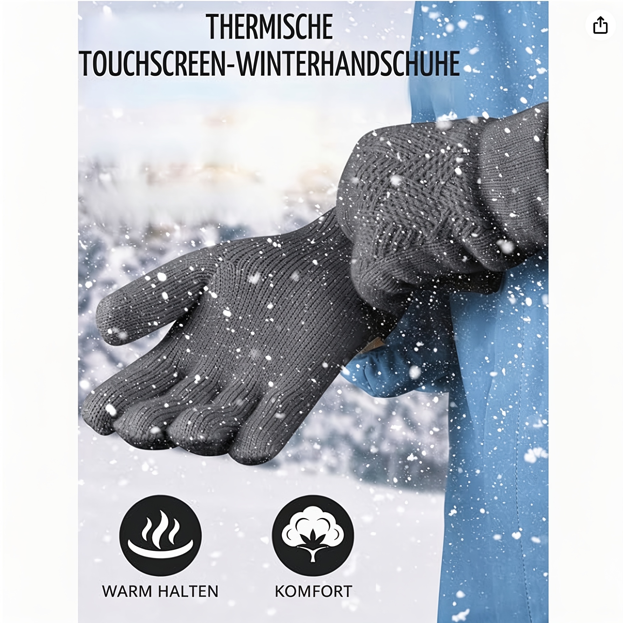 Thermal Gloves with Double-Layer Lining for Cycling
