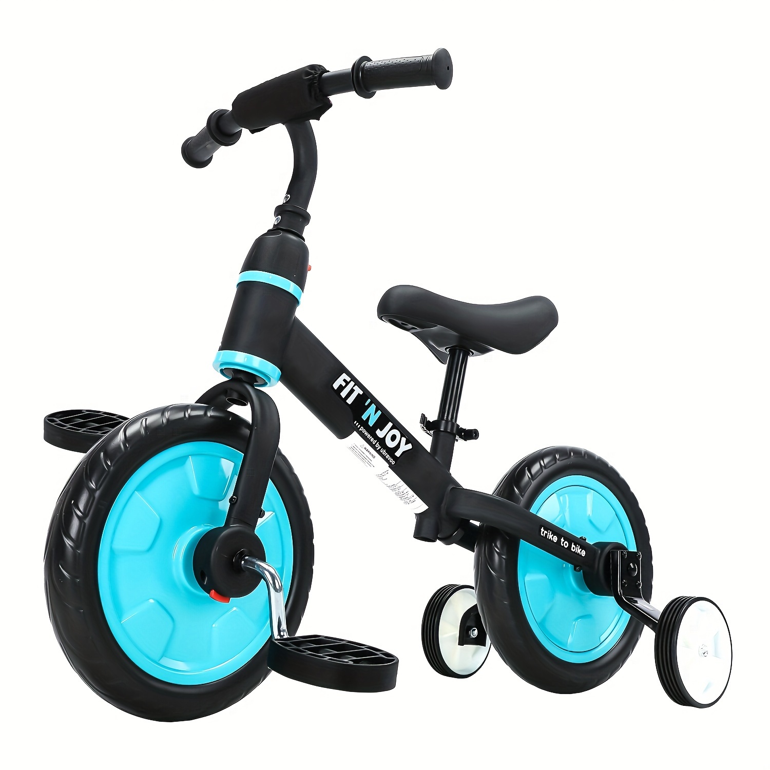 

Ubravoo Fit ' Children's Bikes, 4-in-1 Balance Bike For Children With Pedals And Stabilisers, Trike-to-bike Children's Bike For Boys And Girls From 2 To 5 Years