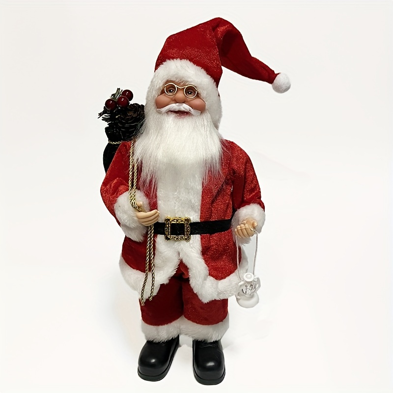 

Christmas Santa Claus Collectible Doll | Plastic & Cloth | Traditional Standing Figurine | Festive Holiday Decor | Non-electric | Suitable For Ages 14+ | Ideal For Christmas Displays & Collectors