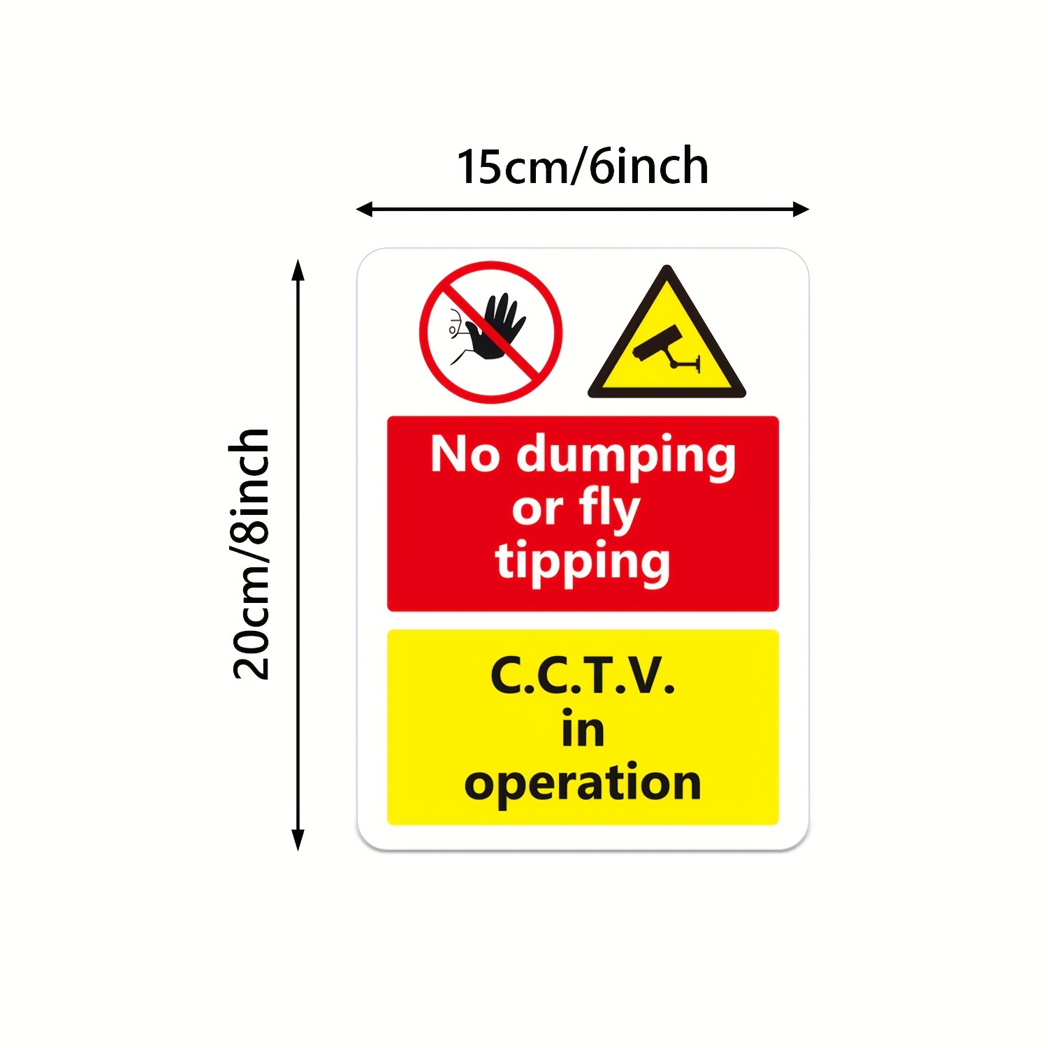 2pcs CCTV Safety Stickers with High Visibility