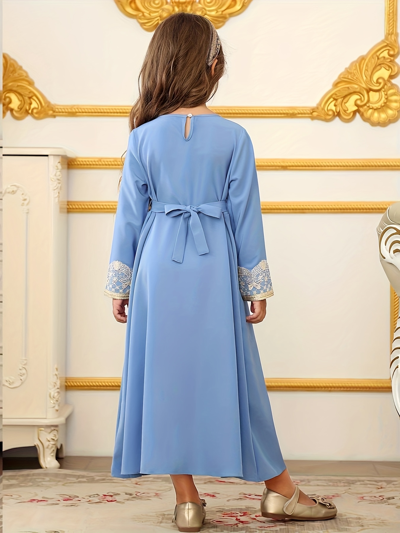 Moroccan Ethnic Dress Lace Muslim Dubai Dress Islamic Wedding Ramadan  Festival