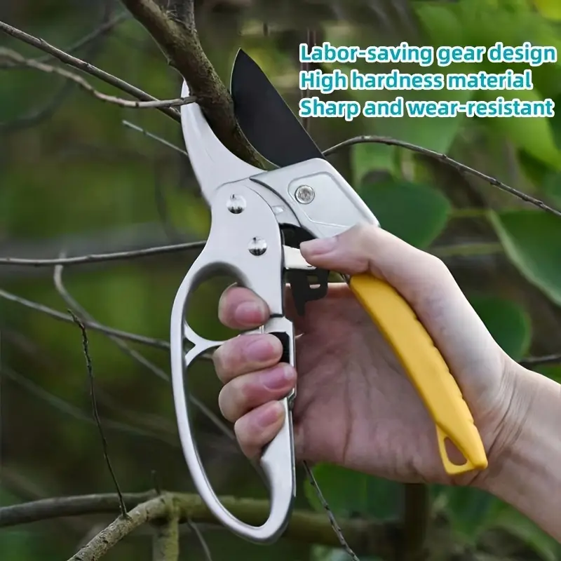 triple speed pruning scissors high carbon steel gardening scissors multifunctional manual pruning tool suitable for fruit trees vegetables and flowers   durable carbon steel suitable for gardens and courtyards details 1