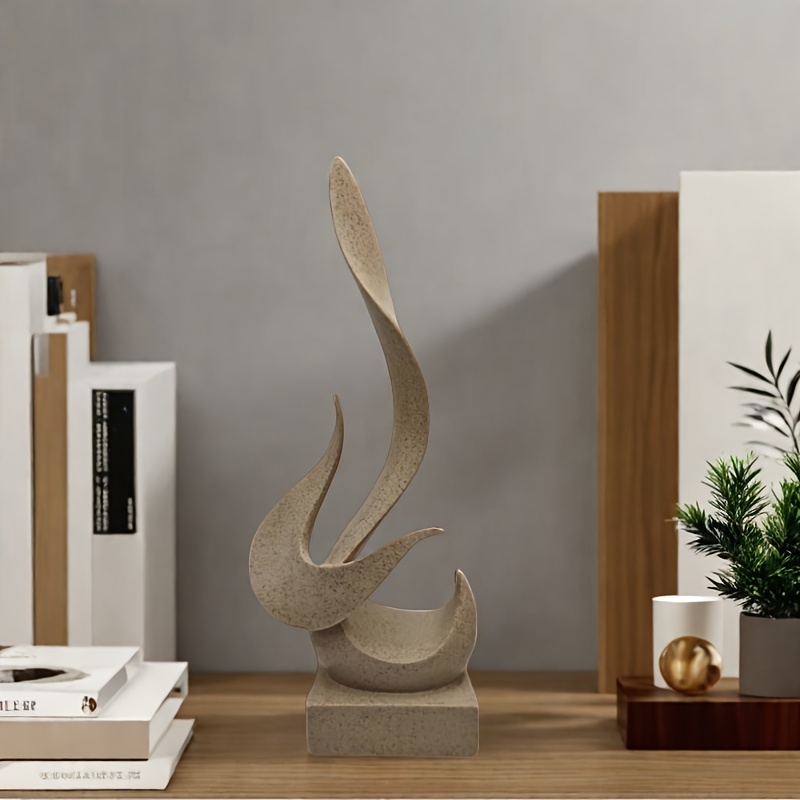 Contemporary And Minimalist Home Decor Crafted from Resin, Showcasing Abstract Geometric Designs, Ideal for Showcasing in Different Settings Like The Living Room'S TV Stand. It Can Also Serve As Decoration for Halloween And Christmas