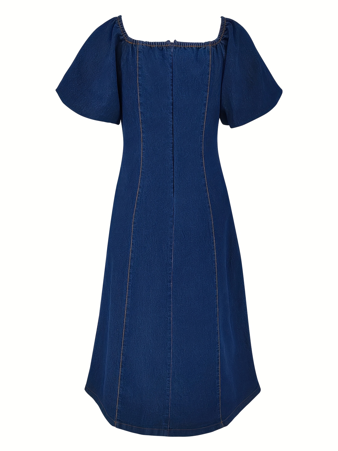 women's blue fall dress Sail To Sable Smocked Waist Mini Dress main image 1