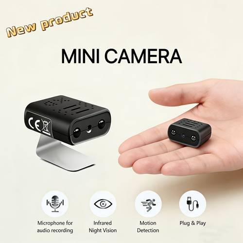 item picture mini hd security camera with audio recording magnetic mount long portable home surveillance and pet monitoring camera