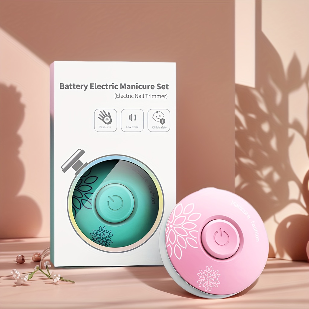 Multi Functional Daily Care Electric Nail Polish Remover Set, Equipped with 6 Grinding Heads, Easy to Use, Suitable for The Whole Family to Use.(Without Battery)
