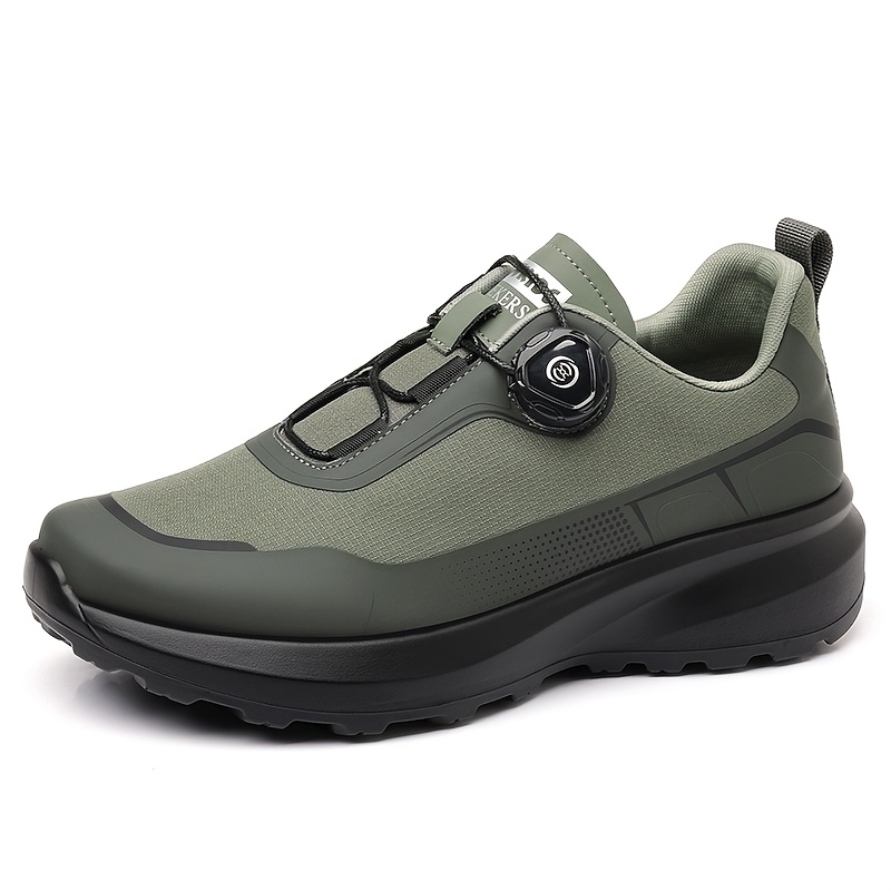 TEMU Men's Lightweight Hiking Boots - Casual & Sporty, Magnetic Closure, Breathable Fabric, Durable Rubber Sole, Low For , Hiking Boots