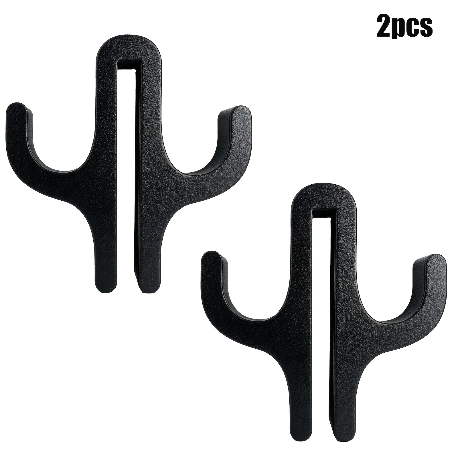TEMU 2pcs Shower Door Hooks - Frameless Wall-mounted Bathroom Hooks With Curved Design. Space-saving , Suitable For Glass Doors, Shower Curtain Rods