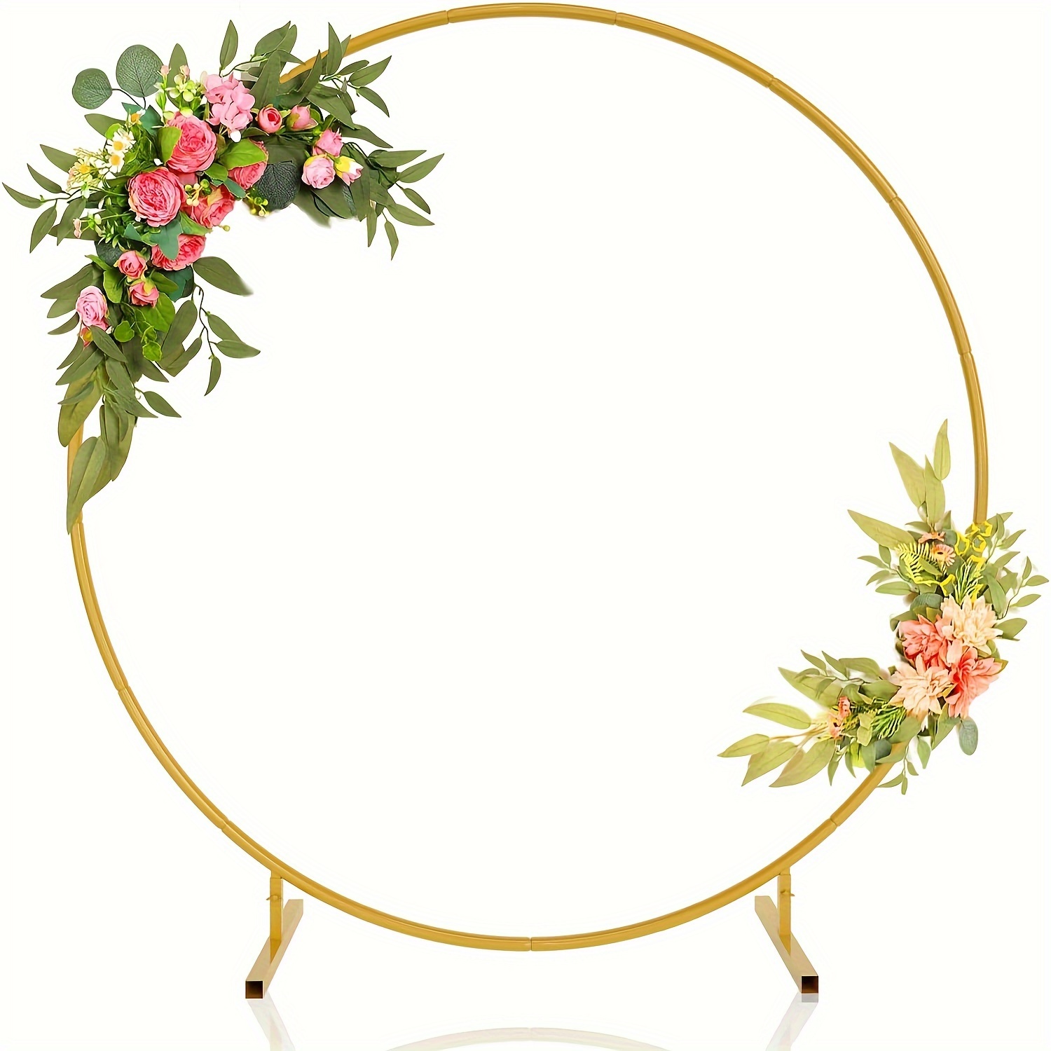 

7.2ft Round Backdrop Stand, Balloon Arch Stand, Metal Wedding Arch Backdrop Stand Backdrop Stand Frame For Wedding, Birthday Party, Baby Shower Decoration