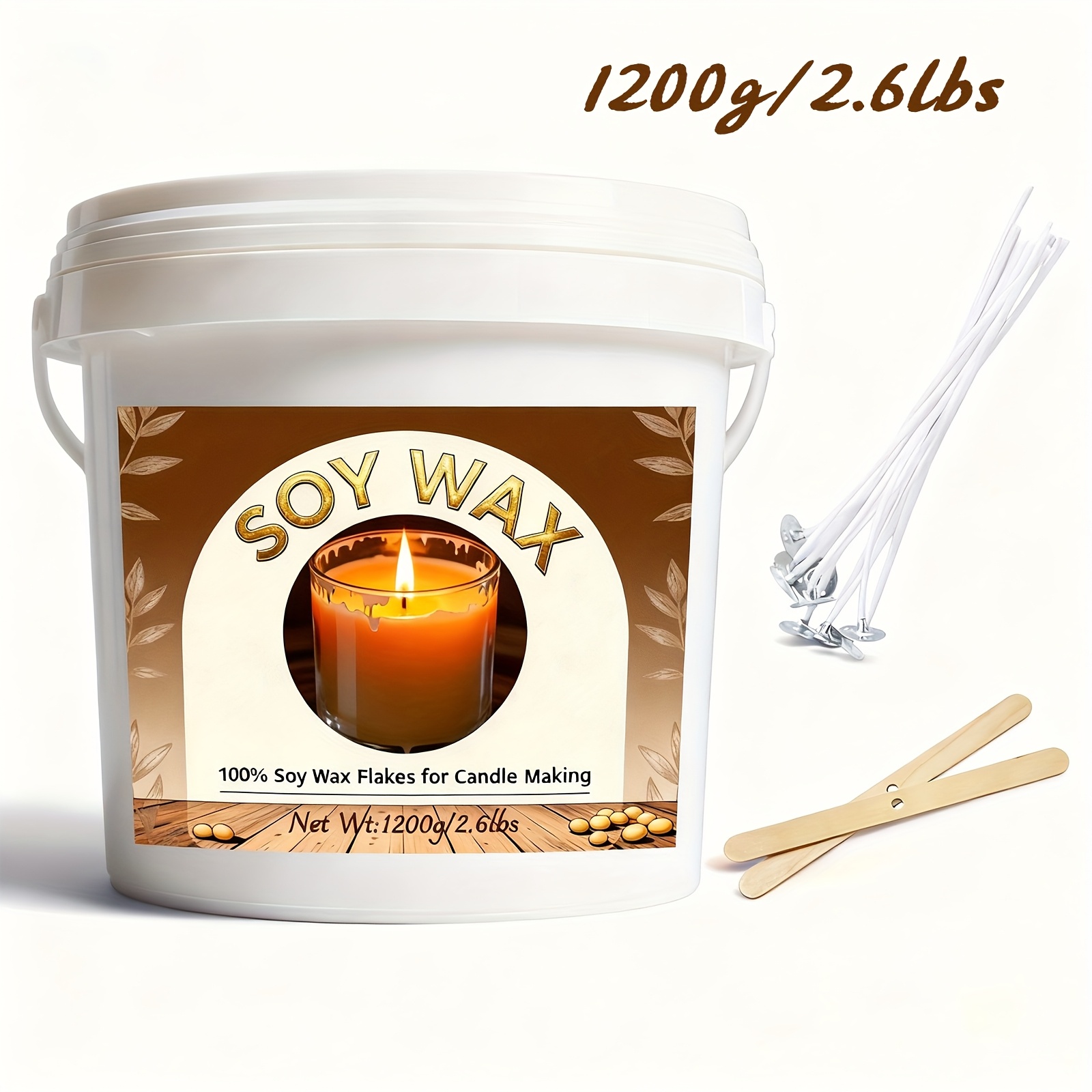 Image of 600g/ High Quality Soy Wax, Soy Wax Flakes Are Ideal For Candle Making, Perfect For Candle And Scented Candle Production, Essential For Candle Making