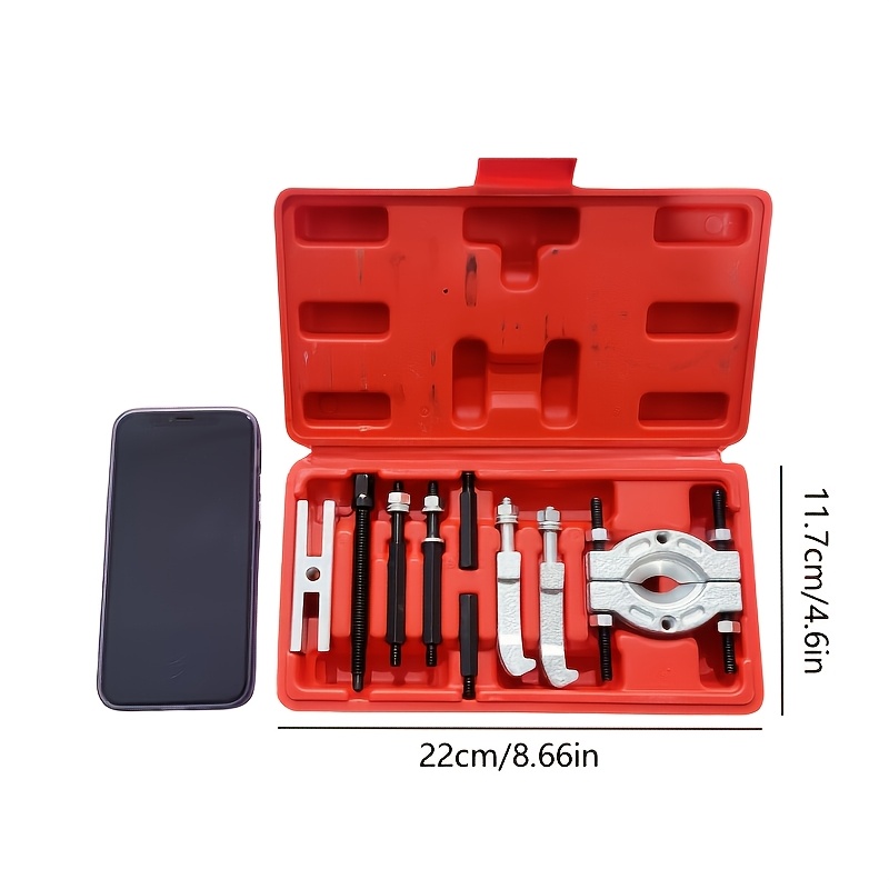 TEMU 9pcs Bearing Separator Puller Set, Mini Bearing Splitter Removal Tool Kit, Automotive Wheel Pinion Axle Bearing Puller Extractor For Car Repair