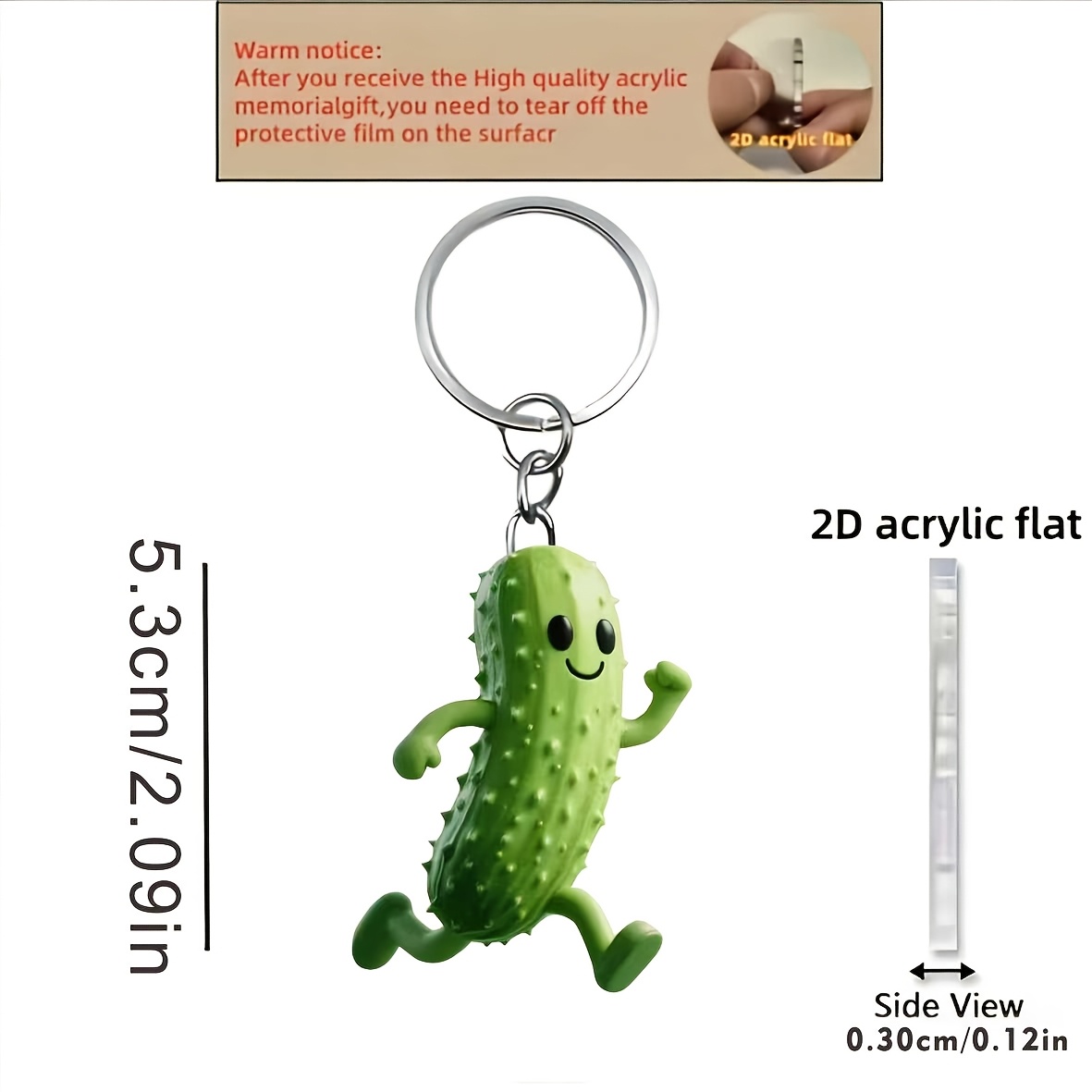 TEMU Porte-clés plat 2D, en acrylique, Idéal pour clés de voiture, clés, cadeaux de fêtes, décorations , unisexe, pour amis, famille, sœurs (convient