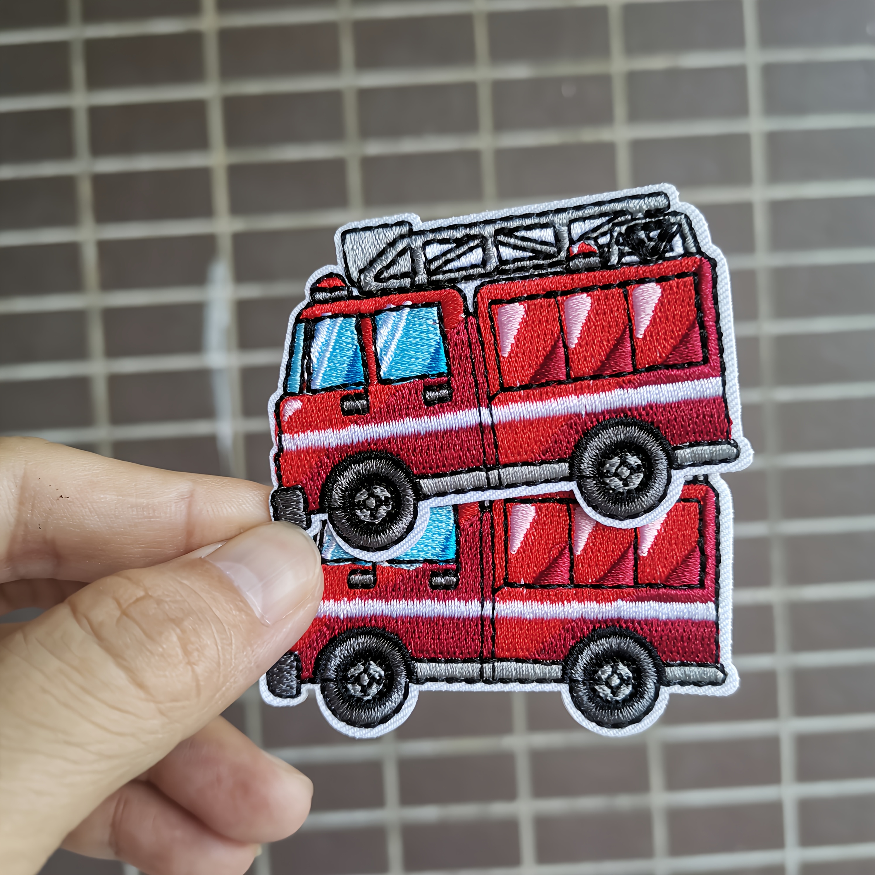 Image of Iron On Embroidered Patches 2pcs Truck Embroidered Patch, Iron-on & Sew-on, Ideal Decor For Kids Clothes Jackets Hats Backpacks