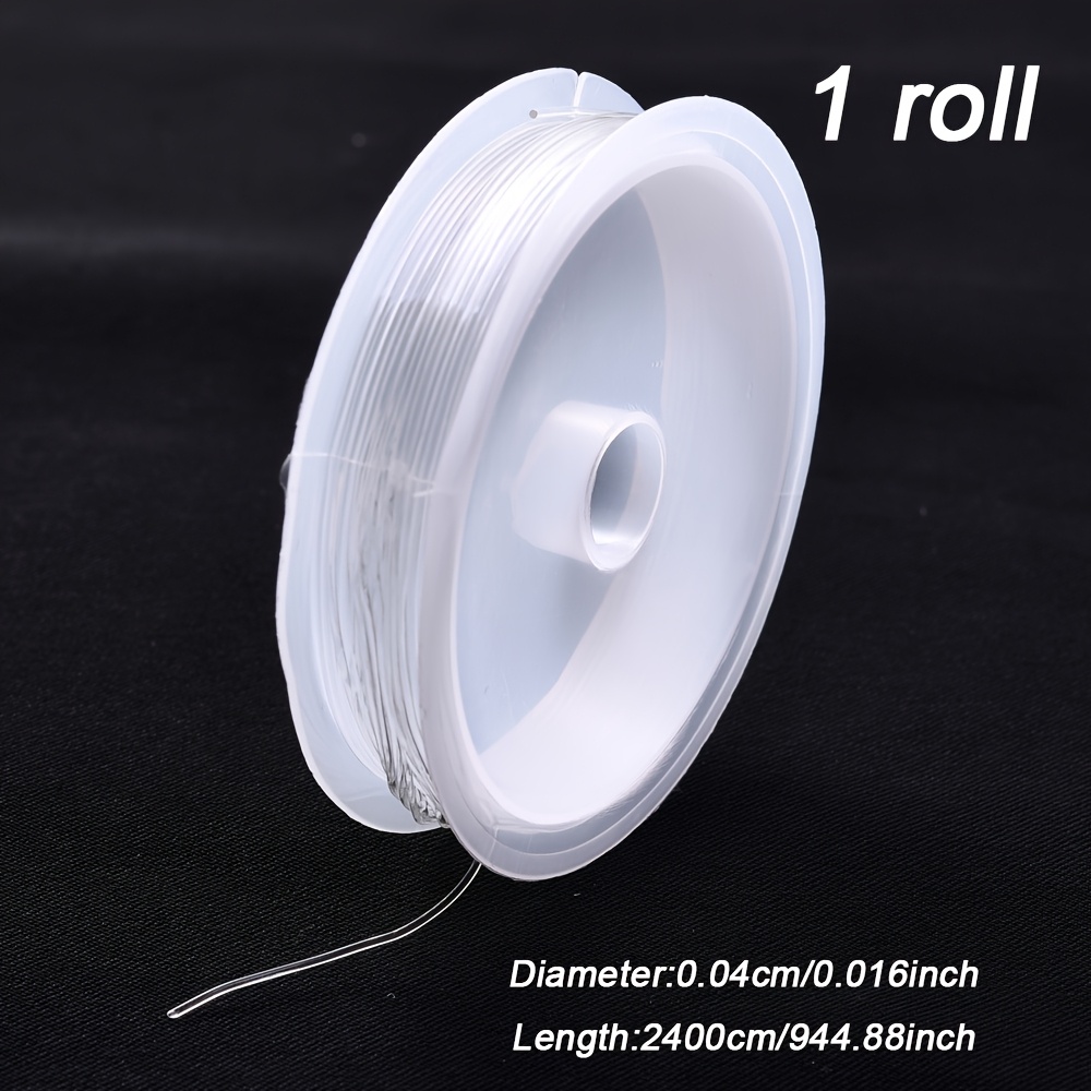 0.4/0.5/0.6/0.7/0.8/1.0/1.2mm Clear Elastic Cord For Bracelet Necklace, Stretchy Jewelry Bead Thread String For Jewelry Making Material