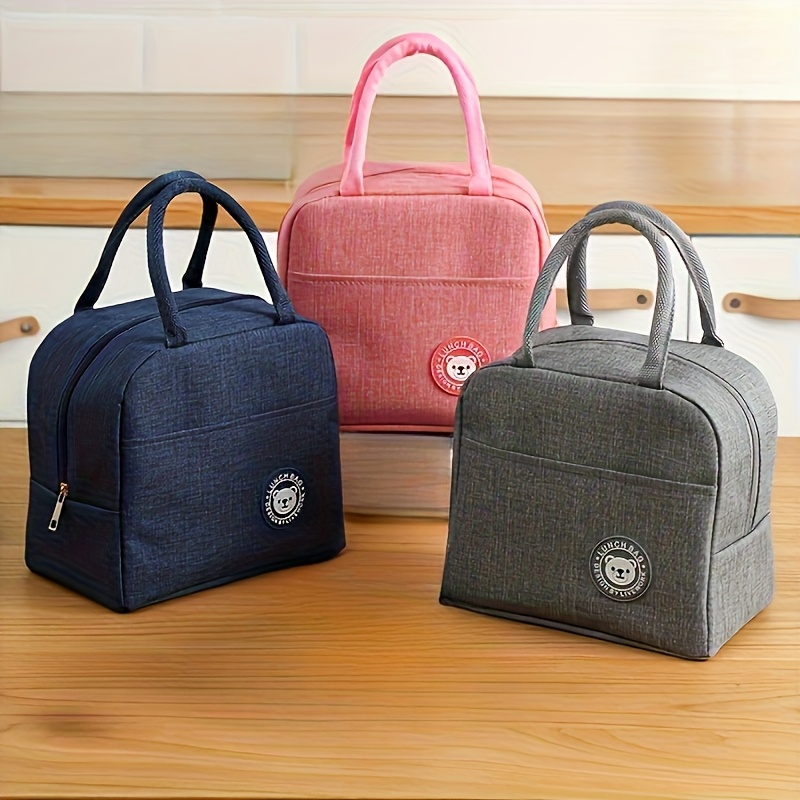 popular bear patterned insulated bags handheld bags tote bags portable cooler bags ice packs storage bags suitable for work outdoor commuting and leisure activities not for food contact non food contact