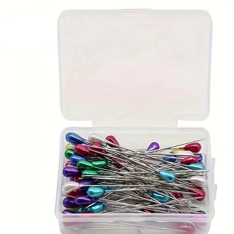 TEMU 90pcs Épingles à tête large de multicolores, pour le positionnement et la réparation des vêtements, outils de couture, épingles à perles nacrées