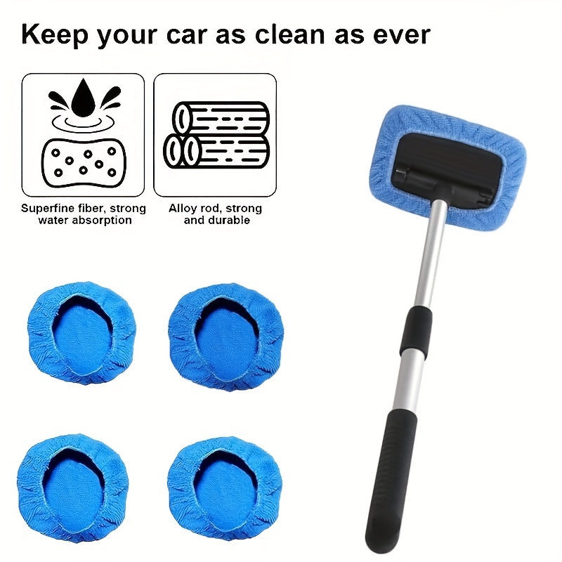 Clean Handle Cloth Cover Reusable For Car Glass Absorbent Cloth Cover Microfiber Cleaning Cloth
