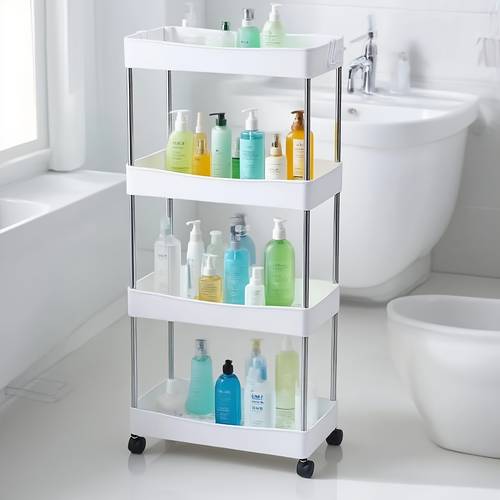 3 tier rolling bathroom storage cart with drawers white plastic organizer for shampoo conditioner and saving design for bathroom or kitchen bathroom organizers and storage standing shelf standing shelf