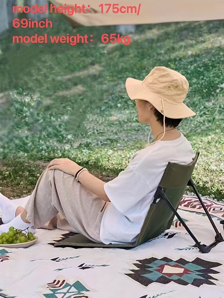 Still Xiao Outdoor Portable Ultralight Aluminum Alloy Folding Chair Camping Beach Folding Moon Chair Self-Driving Leisure Lazy Chair