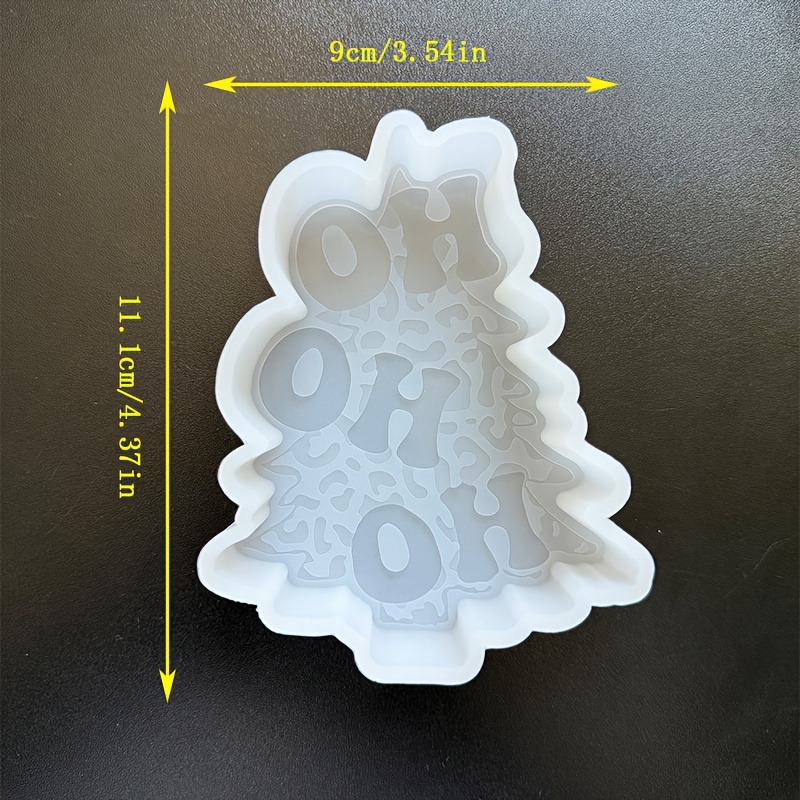 TEMU Resin Silicone Mold, 1pc Christmas Tree Ho Shape Car Air Freshener Silicone Mold, Suitable For Resin Silicone Molds