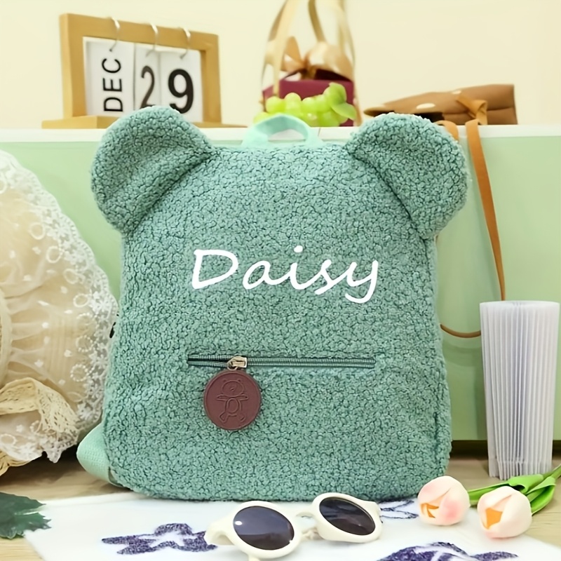 custom embroidered plush teddy bear backpack personalized Temu