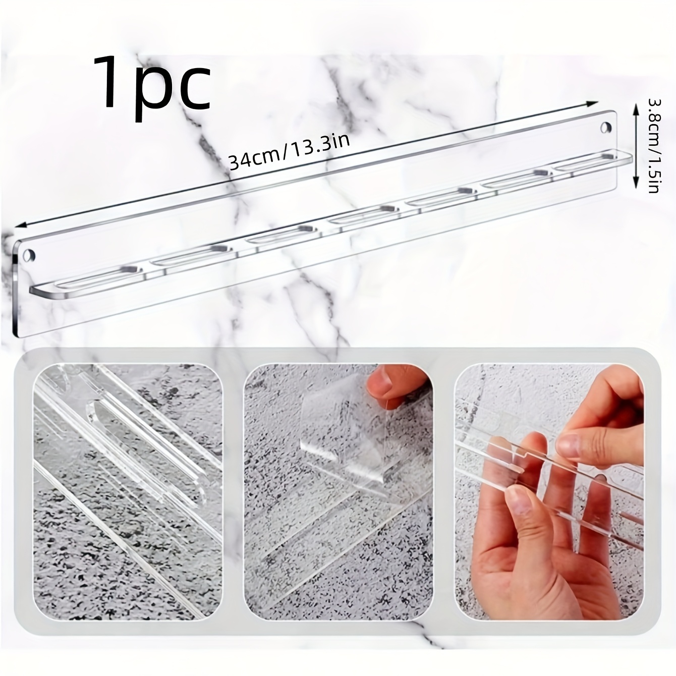 TEMU Acrylic Wall-mounted Glasses Storage Rack - Modern , Durable & Easy-to-clean, Space-saving Hanging Shelf For Glasses, Reading Glasses, Utility