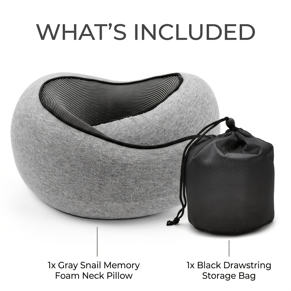 1 ergonomic u shaped travel pillow a soft lightweight and durable airplane pillow for a  able   gray with portable bag hand wash   polypropylene fabric travel   accessory stylish design