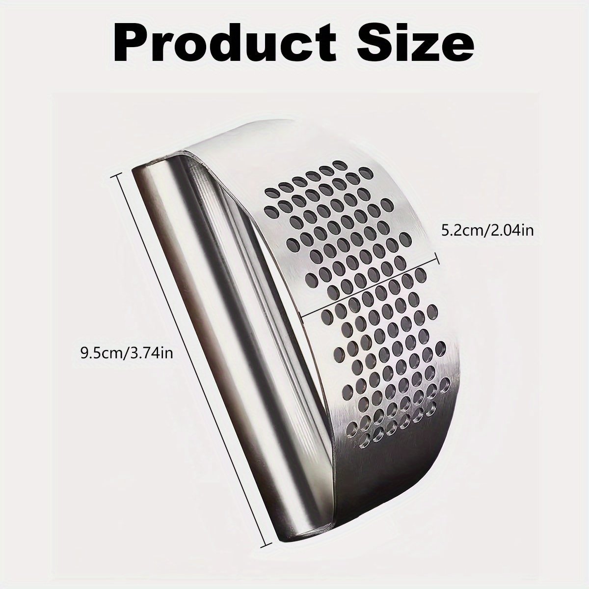 3/1 Stainless Steel Manual Garlic Crusher - Heavy Duty 304 Stainless Steel Garlic Crusher with Ergonomic Handle, Washable Design and Blades for Chopping, Grinding, Slicing - Easy to Clean Kitchen Gadget for Home and (No Electricity Required)