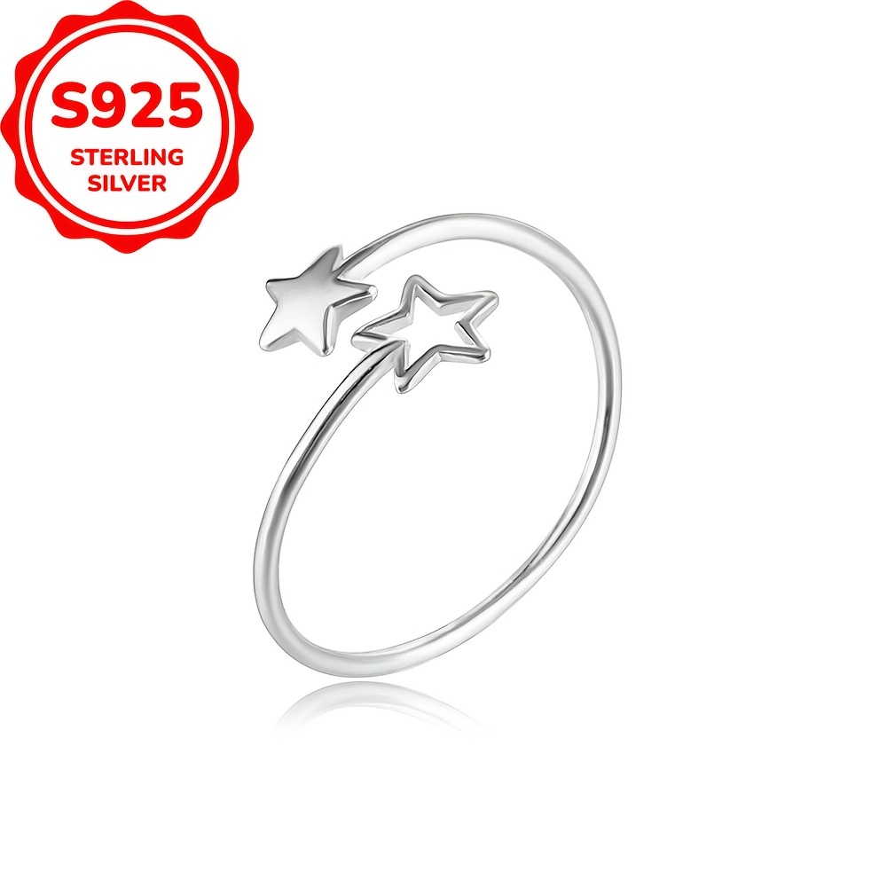 

Elegant Simple Ring - 925 Sterling Silver, No Plating, Lightweight (0.67g/0.024oz), Jewelry For Women And Girls - Wear And - Gift-compatible All