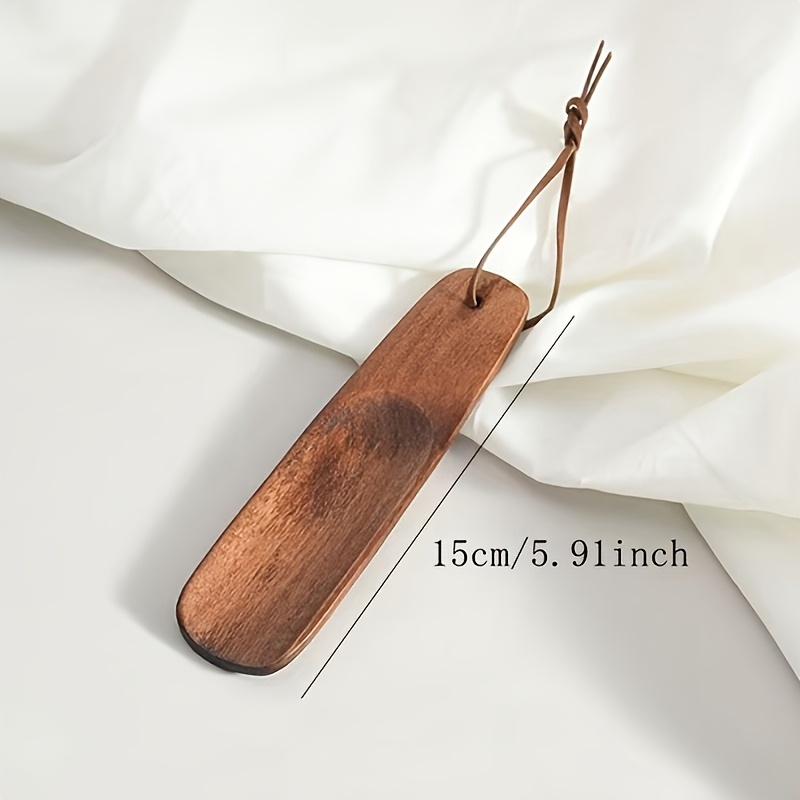 2-Pcs Wooden Shoe Horns Set: Extra Long 70.99cm Ergonomic Bent Design + Compact 15.01cm Straight - Comfortable & Durable Easy Use Shoehorn Helper