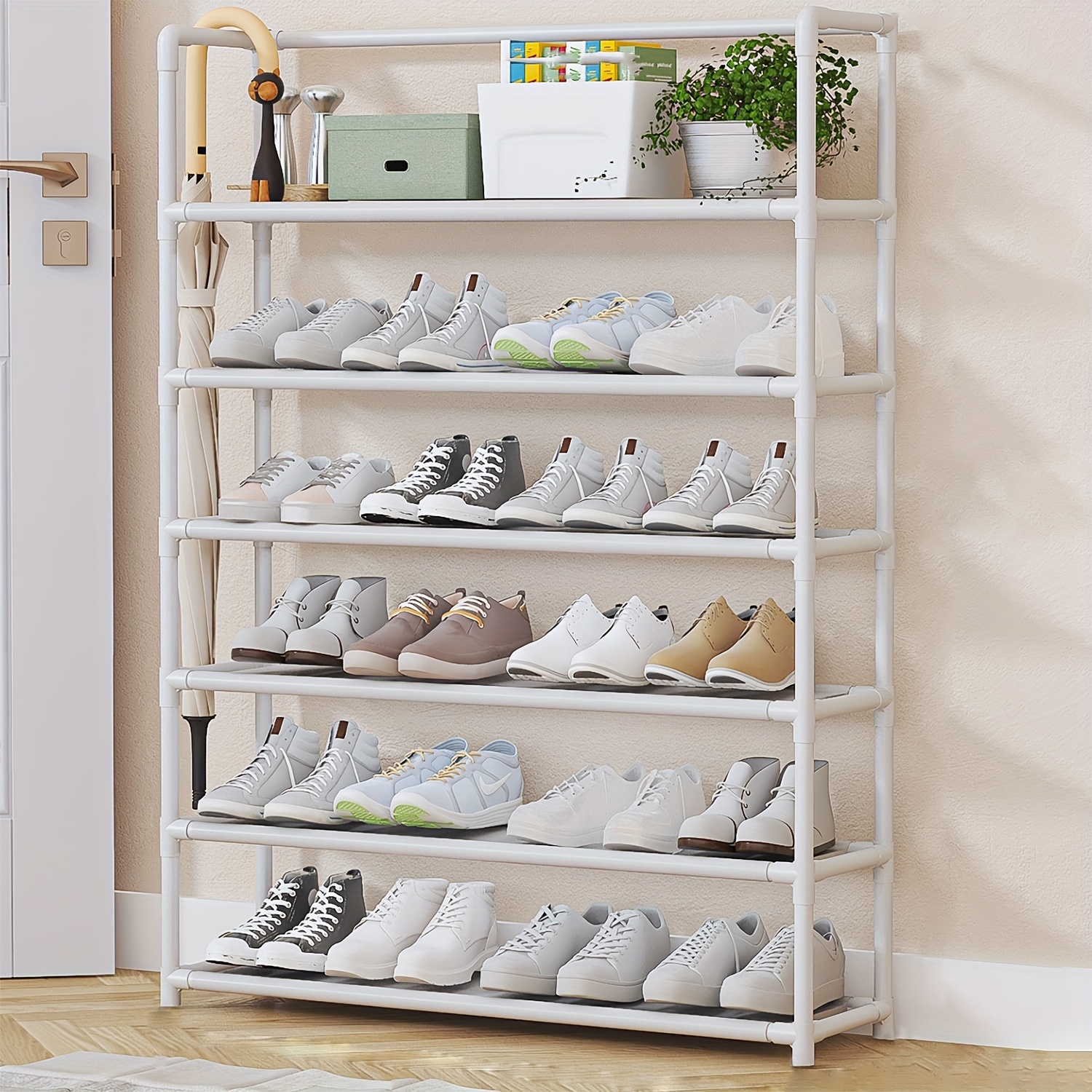 Simple Shoe Rack at The Door, Multi-Layer Storage Shelf, Home