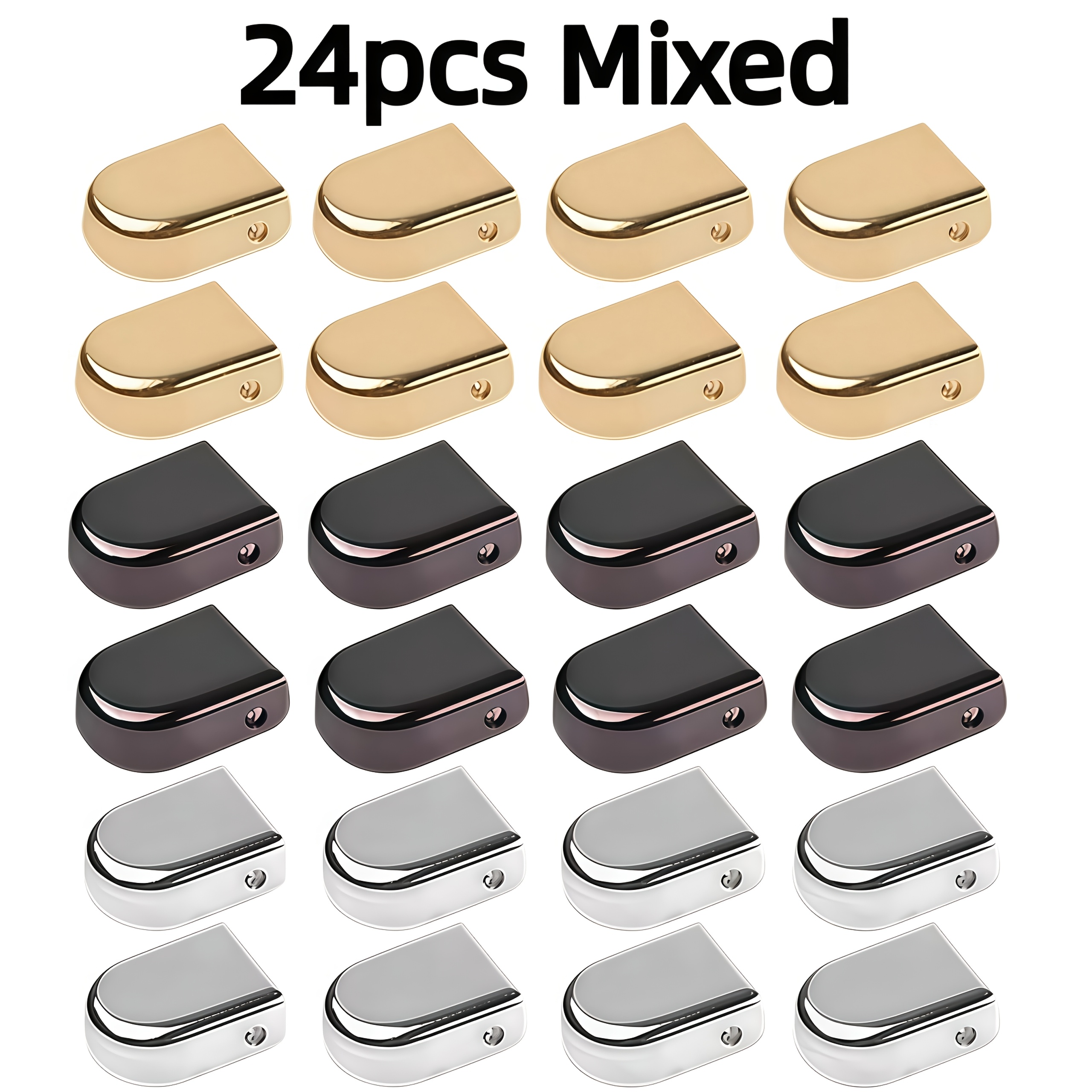 TEMU 24 Pezzi Clip Lenzuolo Senza Lacci, 3 Colori Disponibili, Fermagli per Lacci Senza Lacci, Adatti per Scarpe Sportive e Scarpe in Tela, Clip di