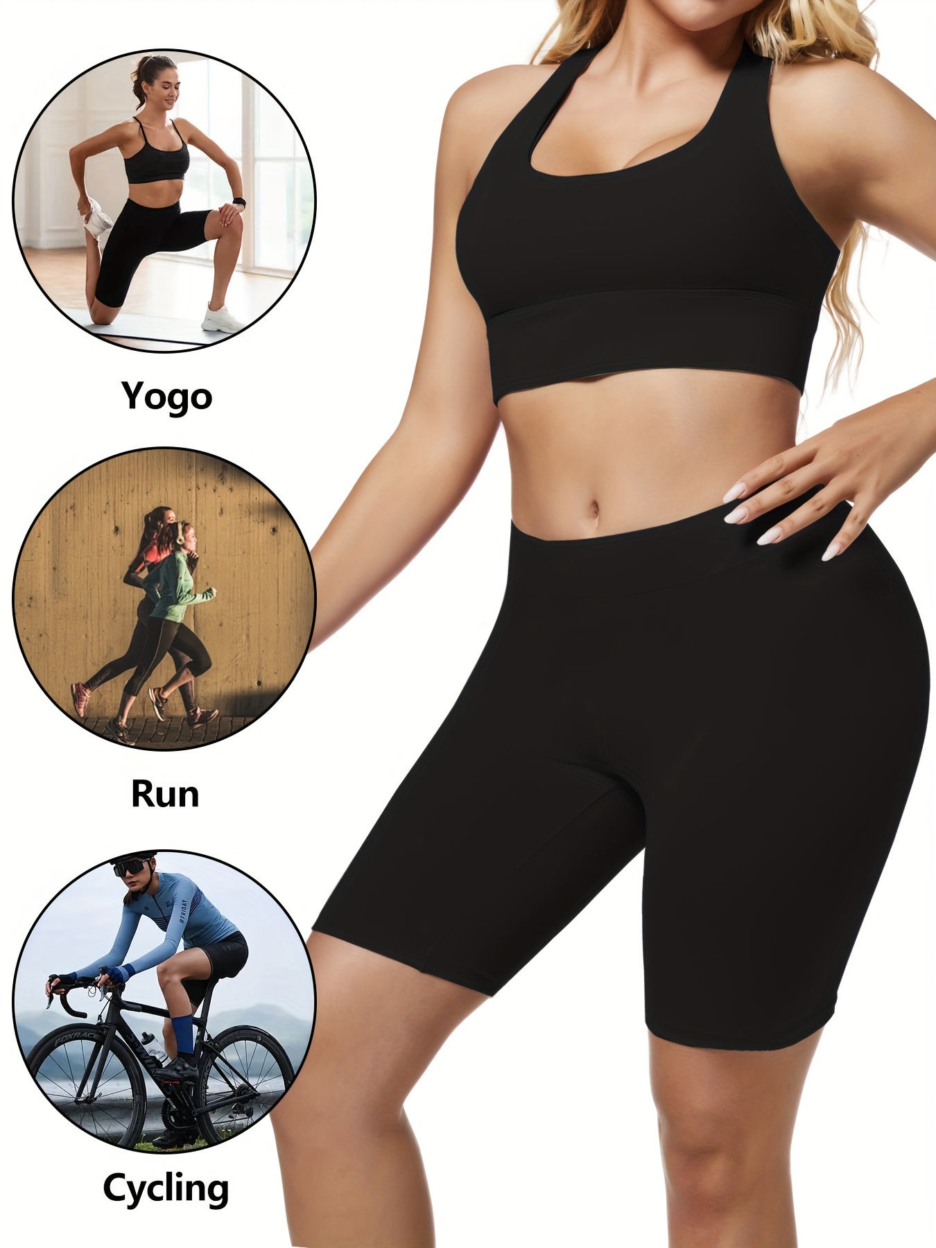 NexiEpoch Biker-Shorts Für Damen Mit Taschen – 20,3 Cm Hohe