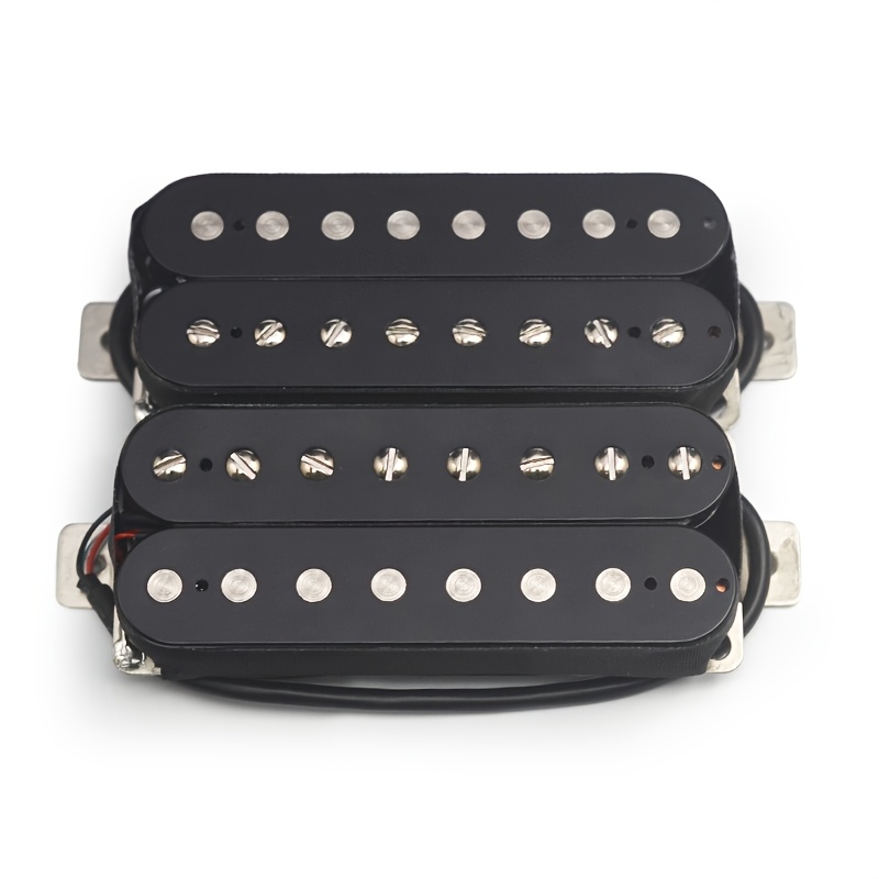 1pc Alnico 5 Humbucker Electric Guitar Pickup - 8-String, N-10K/B-15K Coil Splitting, Metal Construction, Uncharged Power Mode, Black, High-Quality Sound for All String Instruments, Guitar Pickup, Allstring Instrument, Sleek Metallic Finish, Durable Construction
