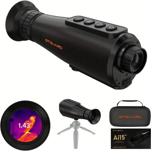 thermal monocular 384x288 ai super resolution hd thermal imaging with 1 43 amoled screen 8x zoom type c ip66 waterproof multiple scene for hunting travel outdoor camping pet