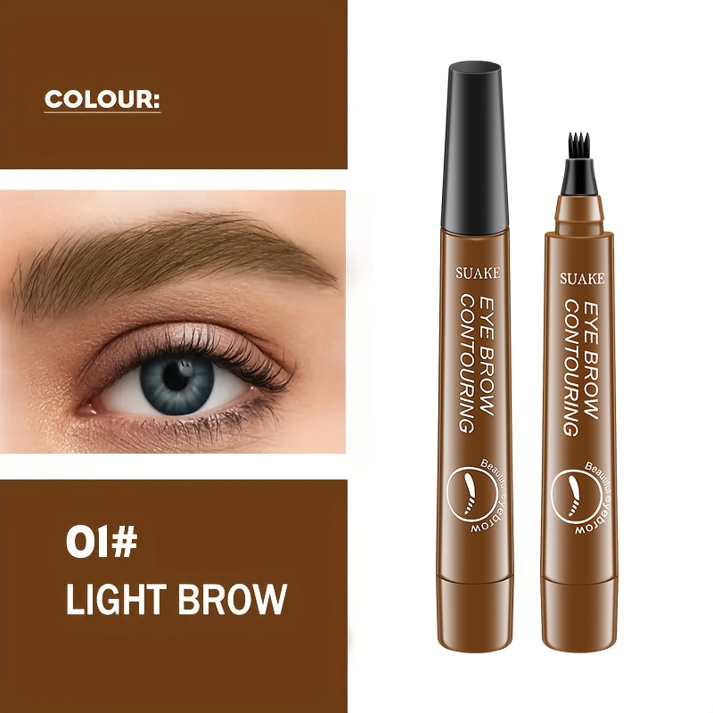 one waterproof eyebrow pencil with 4   tips natural makeup effect in 5 colors details 12