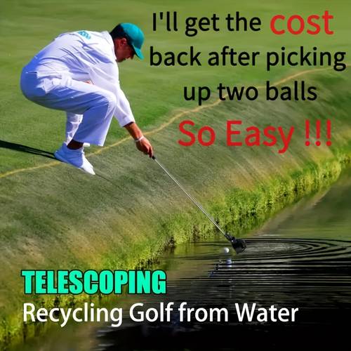stainless steel golf ball retriever telescopic tool for retrieval perfect golf additions for men gift idea